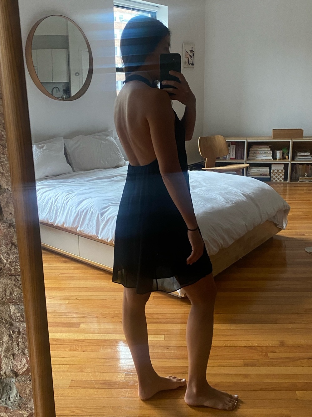 Theyskens’ Theory Black Sleeveless High-Neck Backless Dress 0